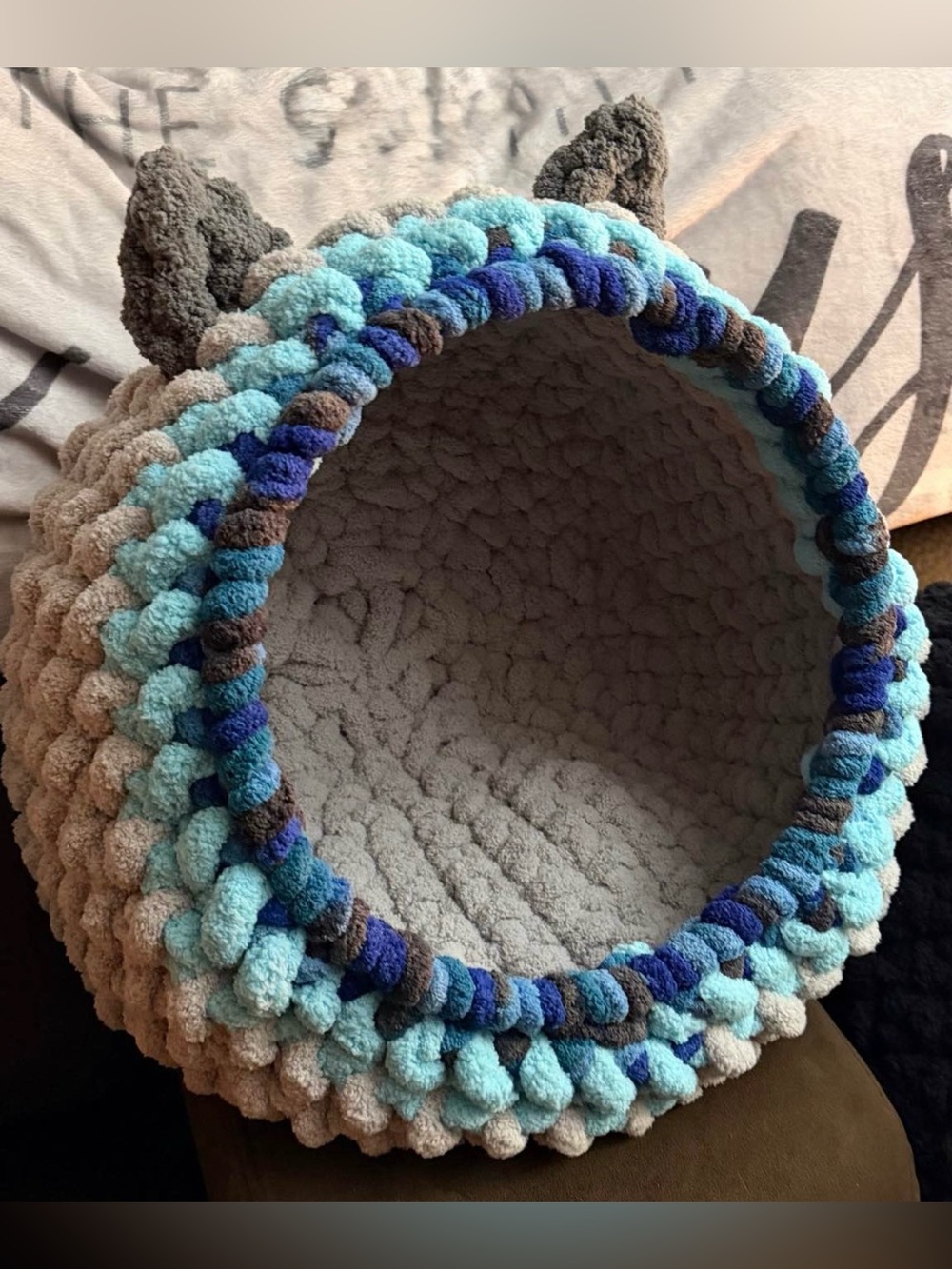 Hand Knit Cat Cave